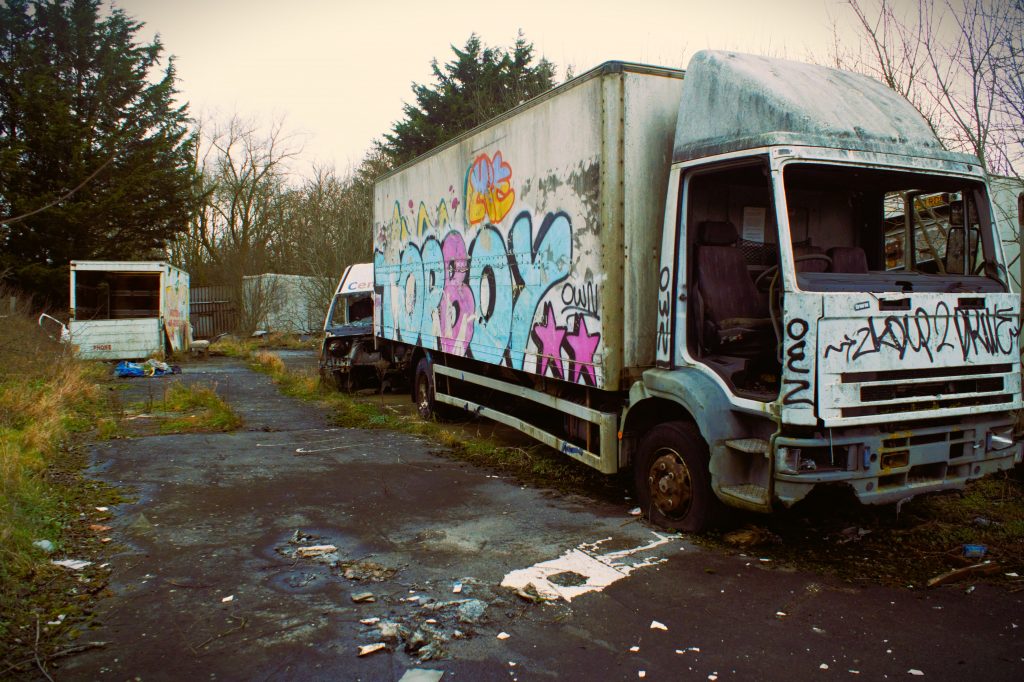 Urban decay set at Station 53A post-apocalyptic film location